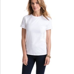 Vineyard Vines Short Sleeve Pleated Grosgrain Tee